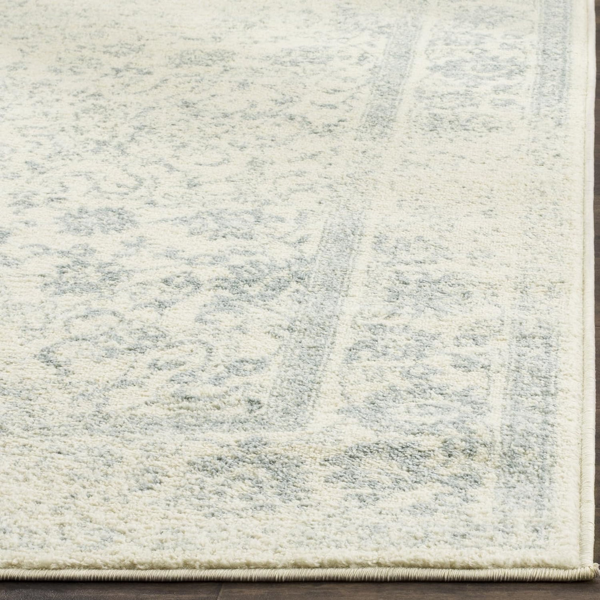 Alfombra de área cuadrada, diseño oriental desgastado, ADR109S