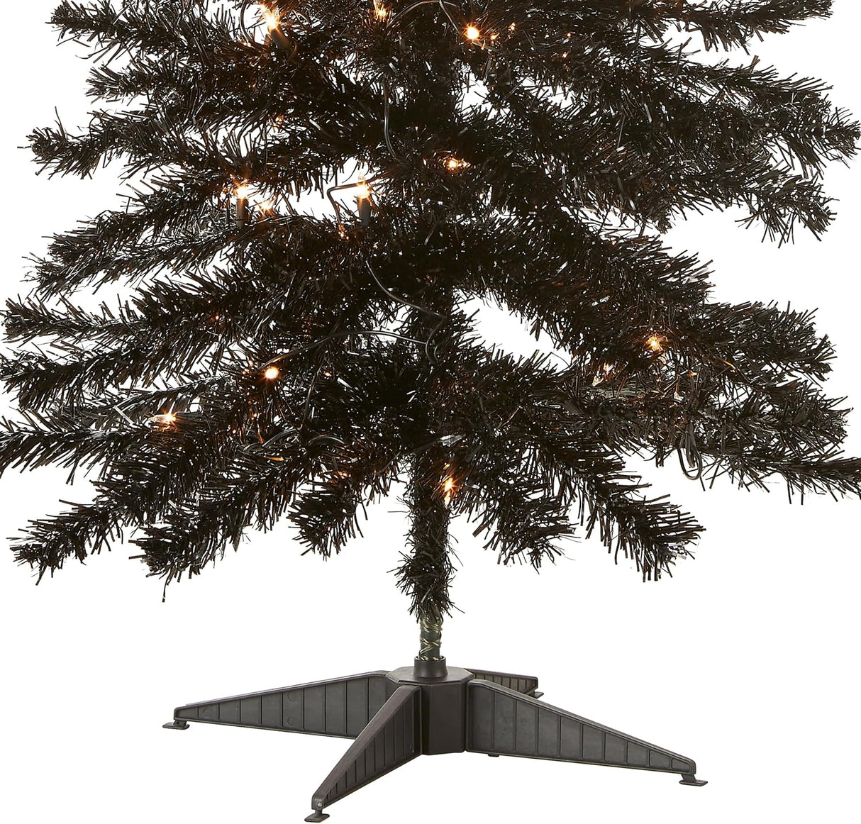 Árbol de Navidad artificial preiluminado con luces blancas, 4 ft