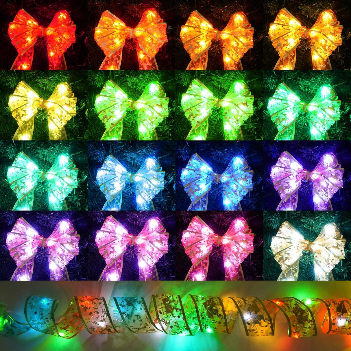 Decoraciones de Árbol de Navidad, 100 LED, 8 Modos, USB/Batería