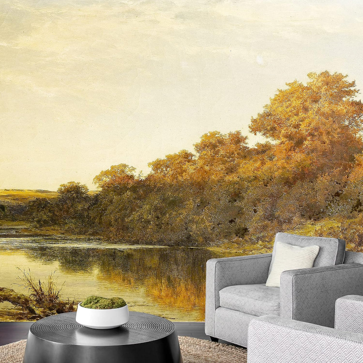 Adhesivo removible de pared/mural de pared pastel, otoño