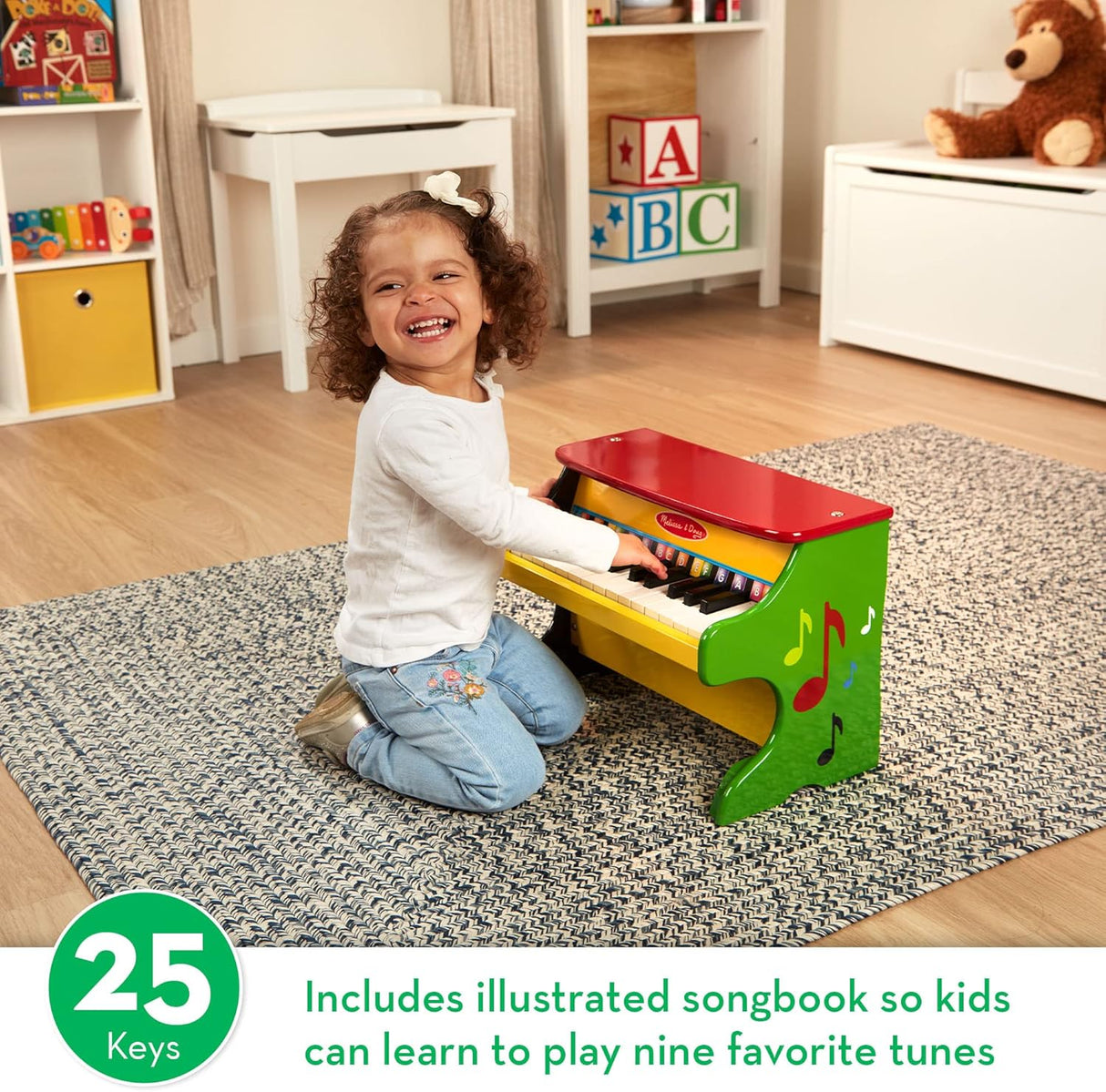 Piano para aprender Melissa & Doug, 25 teclas y libro de canciones