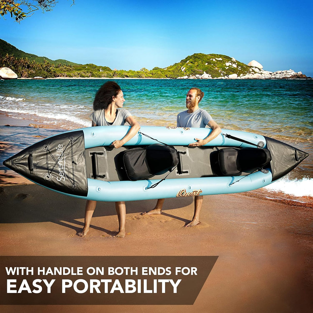 Kayak inflable para 2 personas SERENELIFE SLKYK50AQA