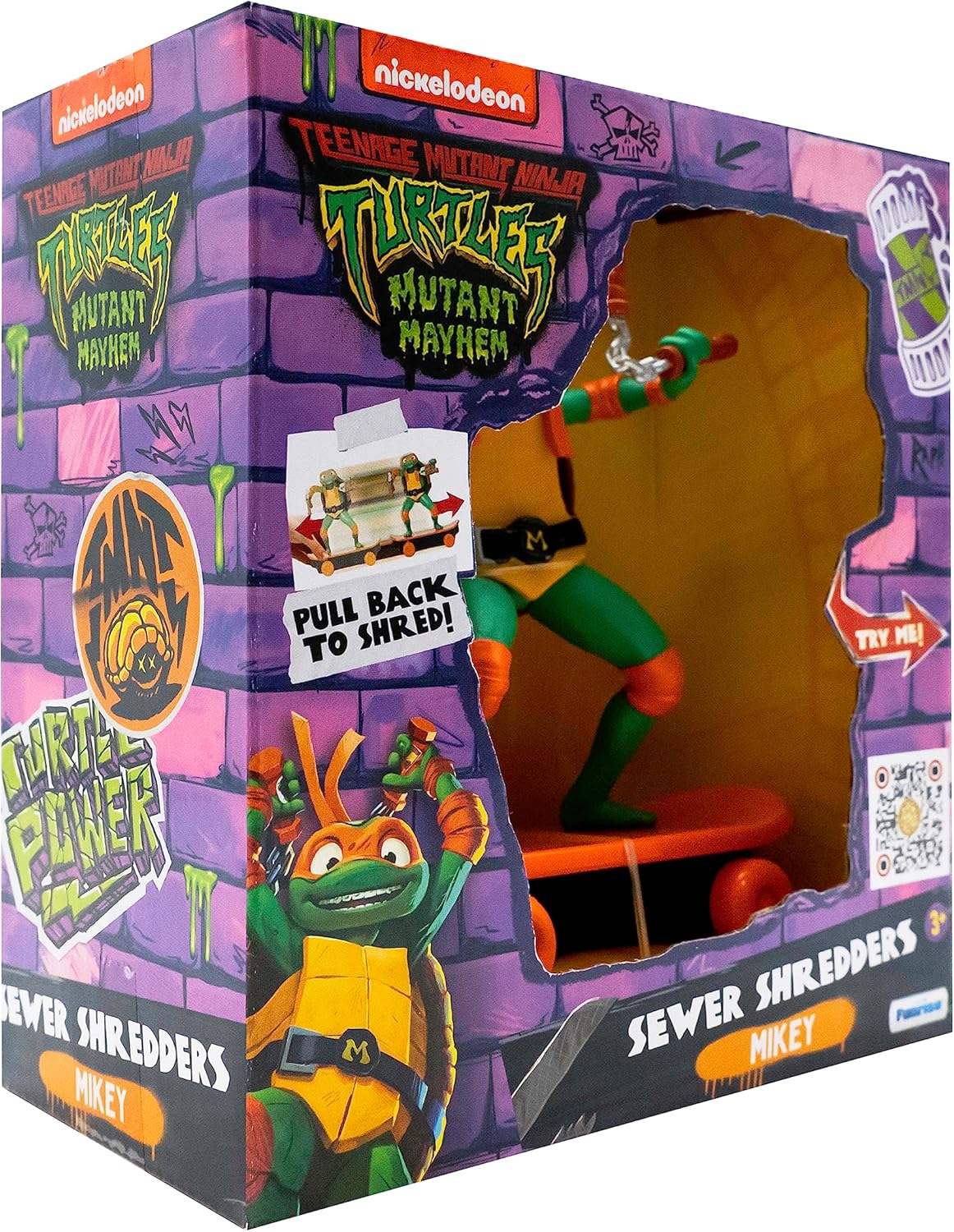 Figura de acción Michelangelo TMNT 5 con acción Shredders