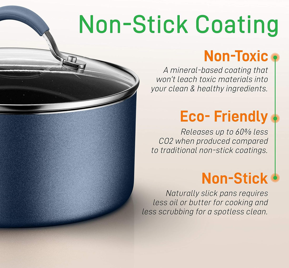 Juegos de Ollas antiadherentes azul NUTRICHEF NCCW20SBLU.5