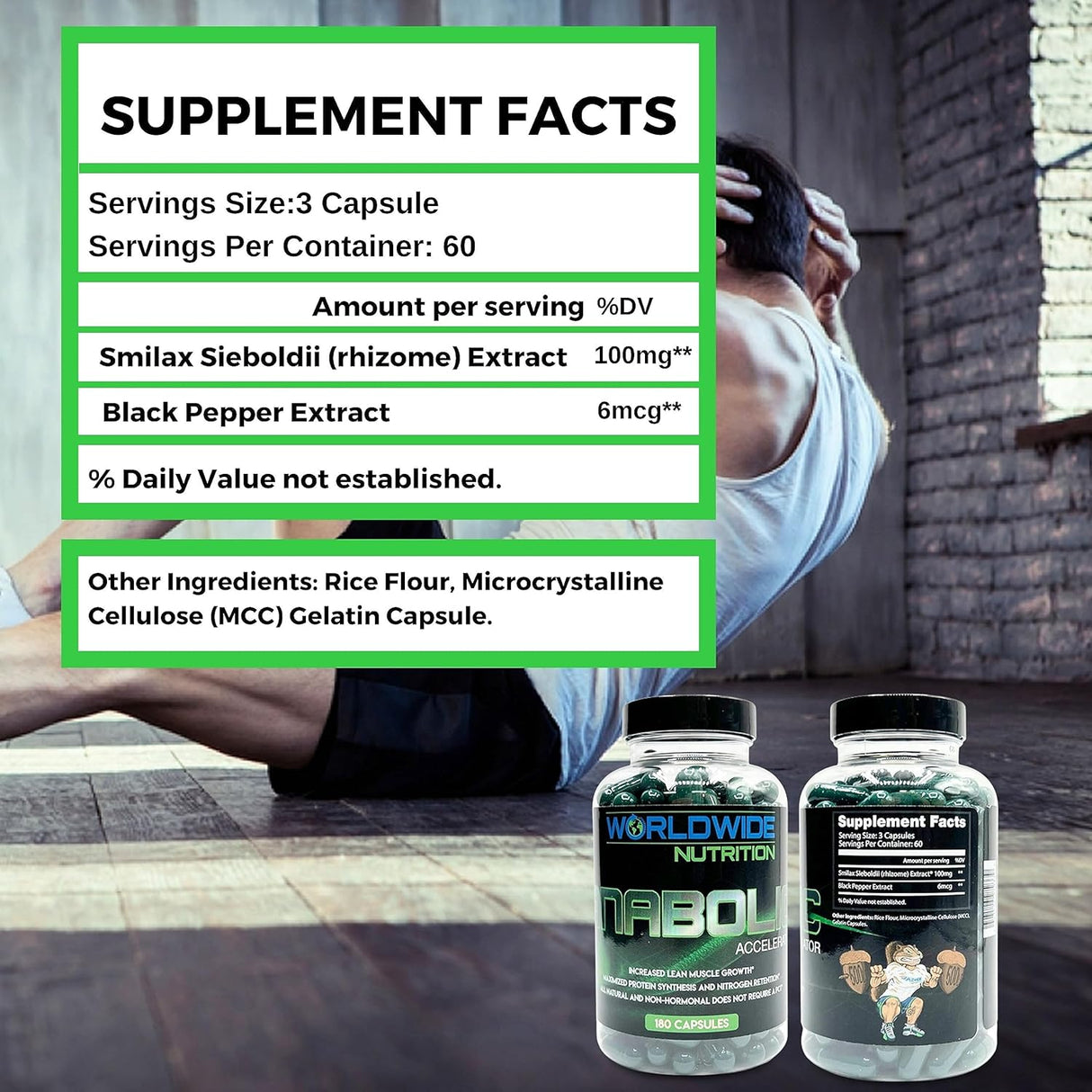 Suplemento vitamínico con acelerador anabólico