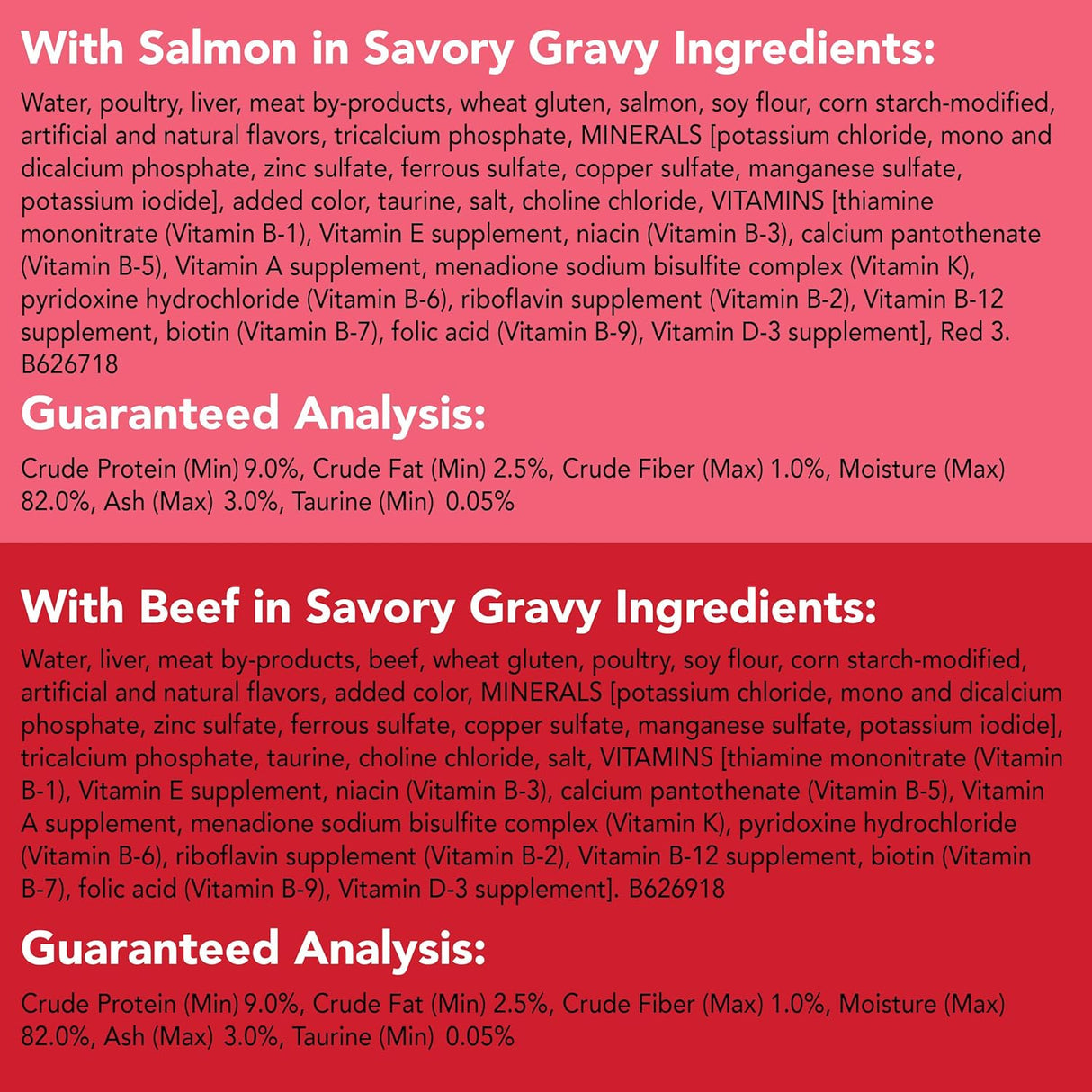 Alimento para gatos húmeda variado (24) latas de 5.5 onzas