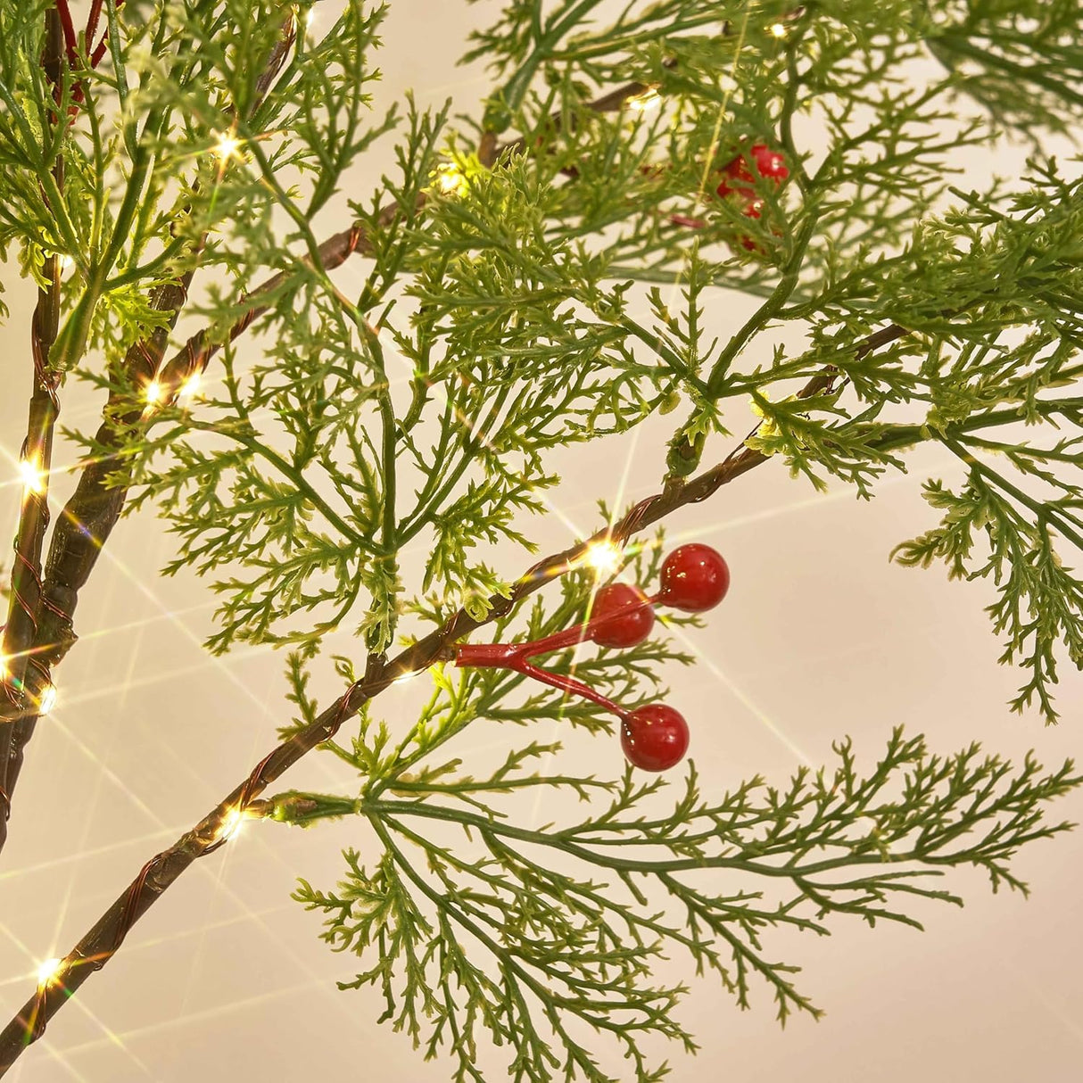 Árbol LED Birchlitland 6FT 195L Luz de Hadas Decoración Navidad