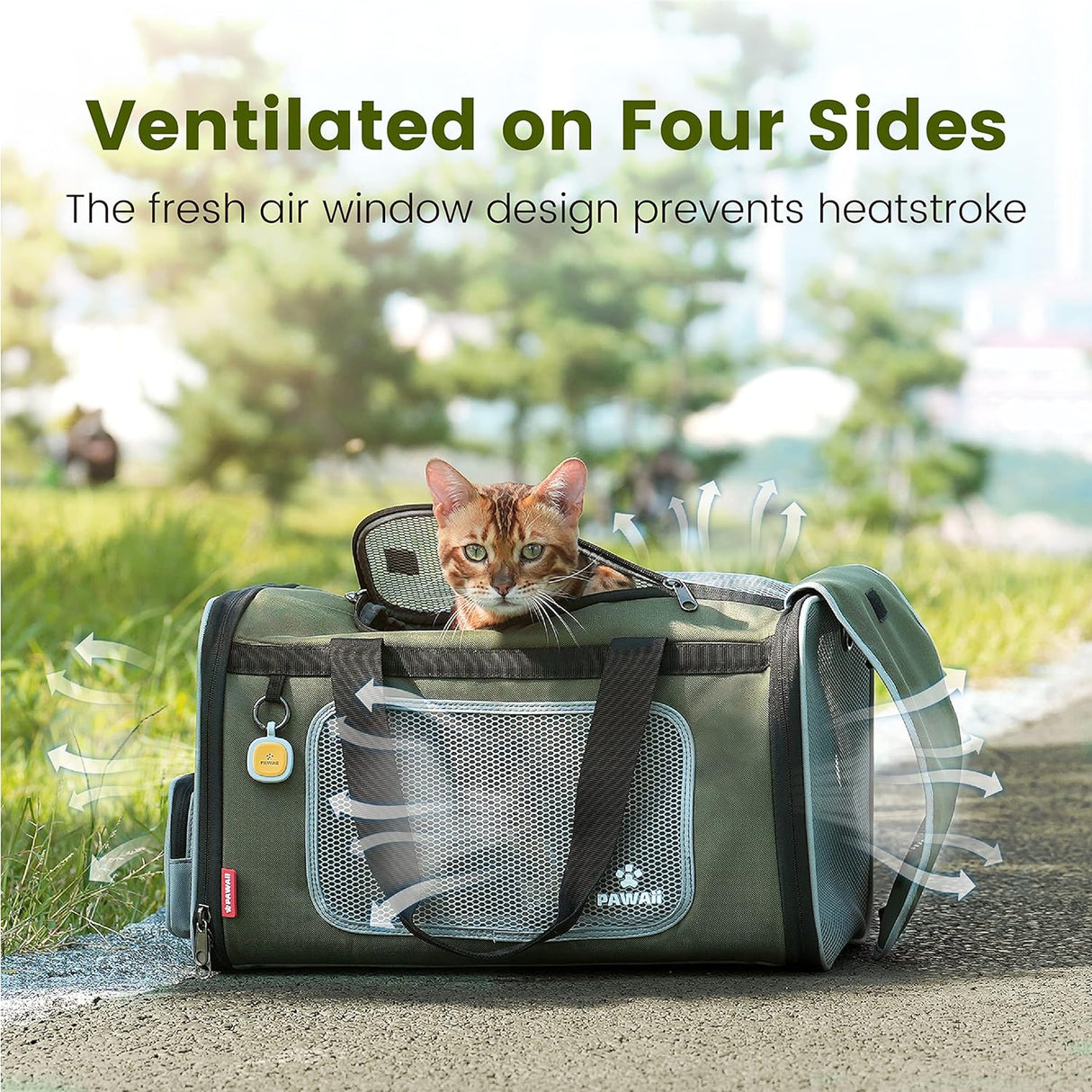 Transportadora de Mascotas Pawaii, Aprobada TSA, Suave y Plegable