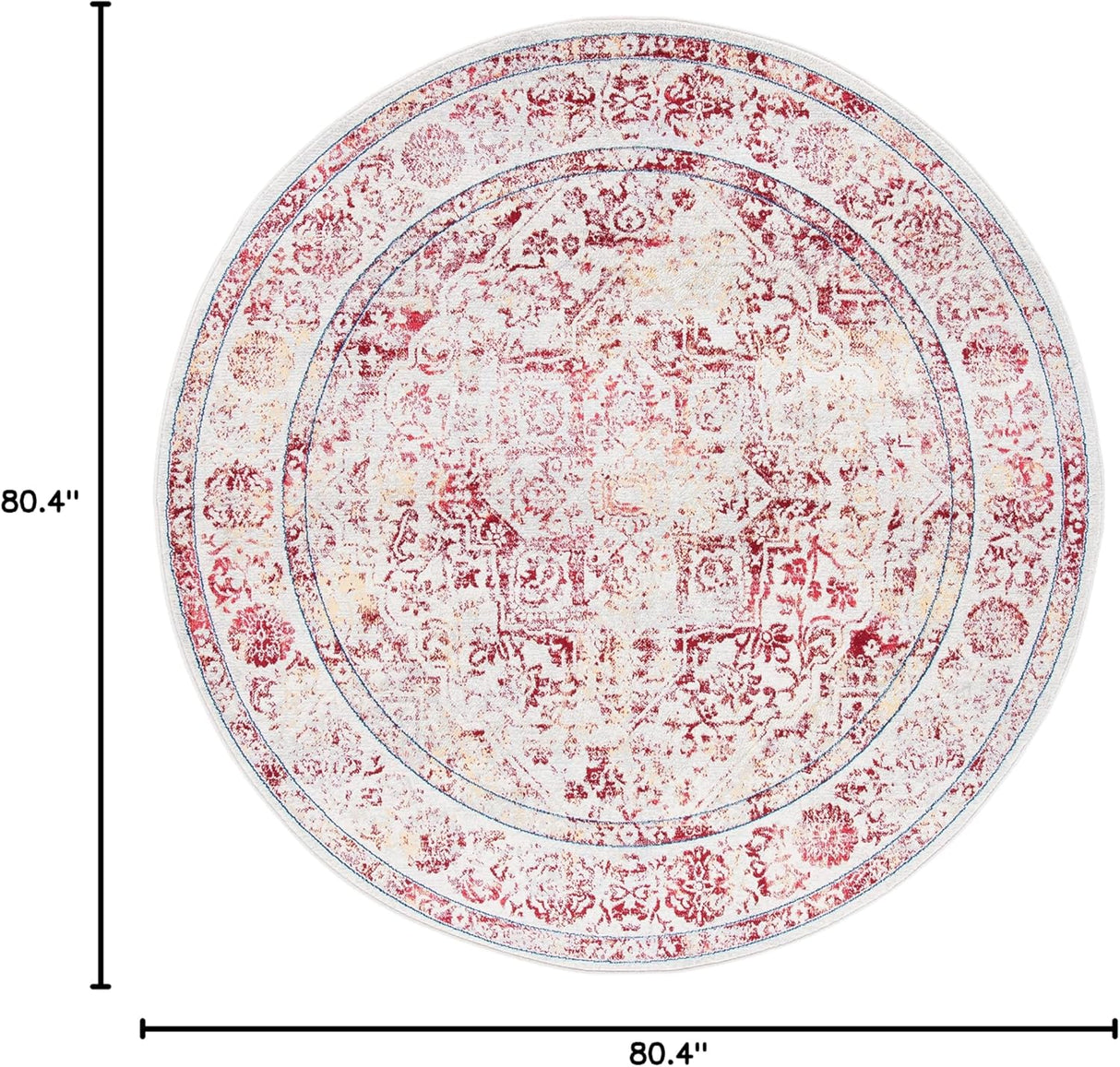Alfombra Redonda Medallón Distressed 6'7 BNT832C