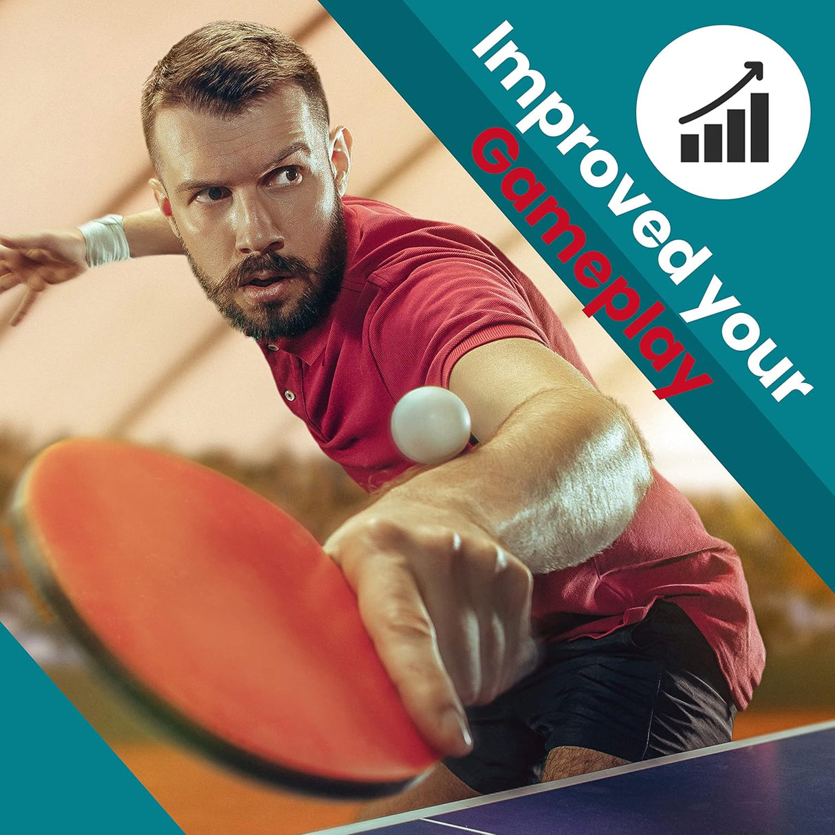 Raquetas de Tenis de Mesa juego de 4 SERENELIFE SLPPRAC