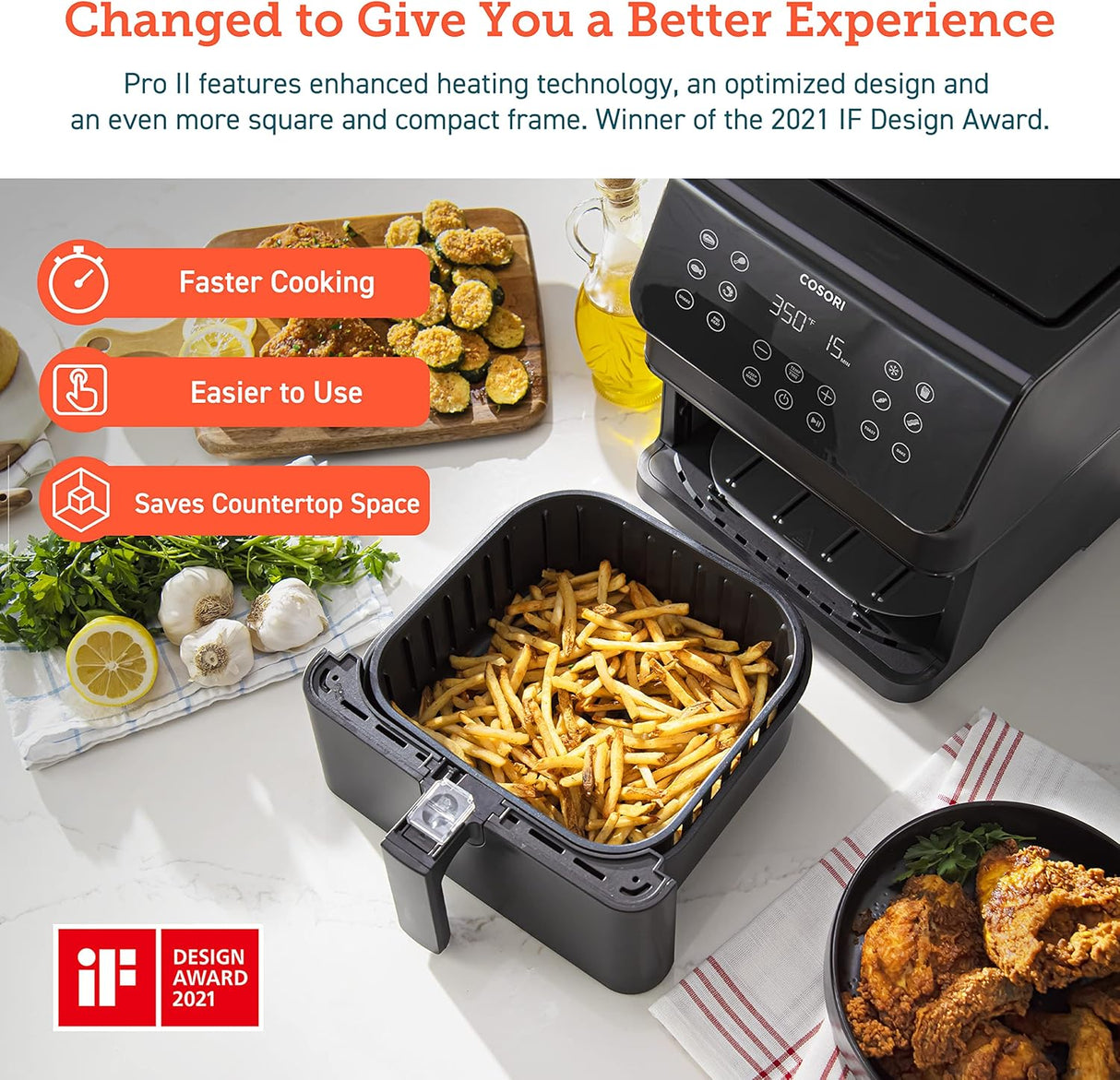 Air Fryer COSORI 12 en 1, 5.8QT, Cocina Rápida AdaptIQ