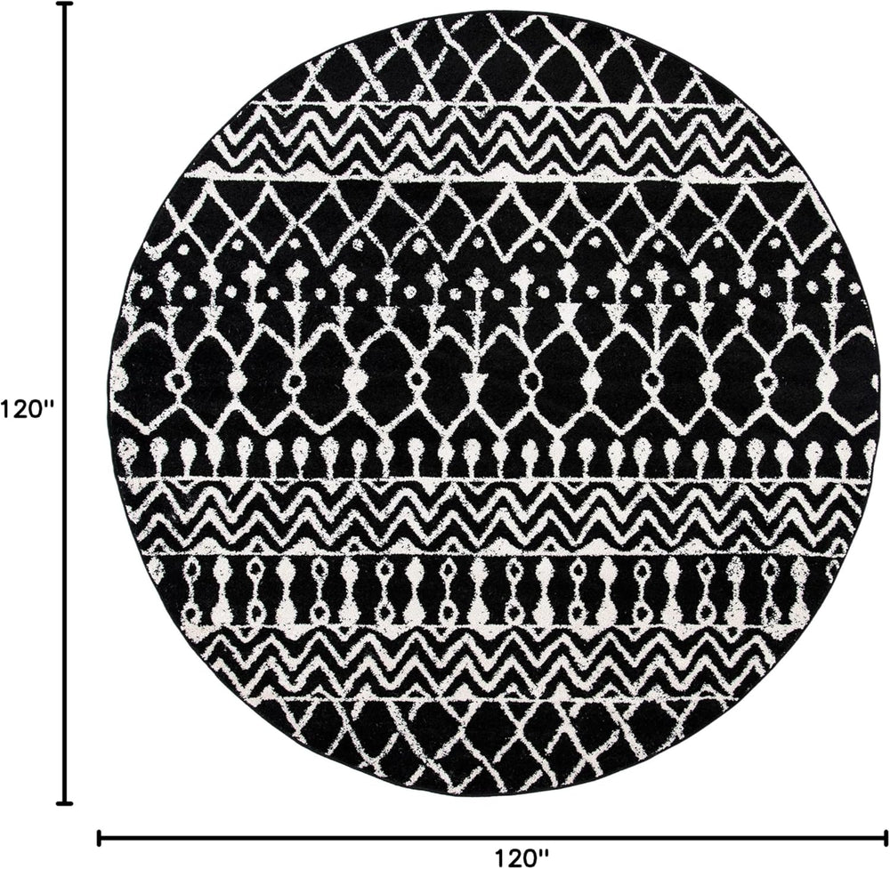Alfombra Redonda de Diseño Boho Marroquí, Modelo TUL270Z