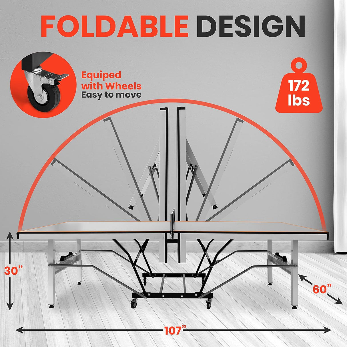 Mesa de tenis duradera plegable SERENELIFE SLPPTB22