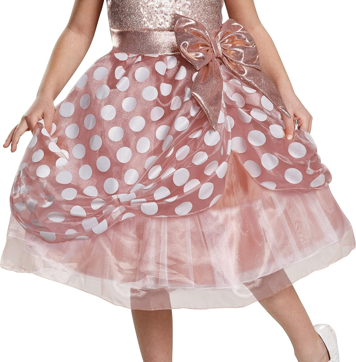 Disfraz infantil de Minnie de oro rosa talla XS