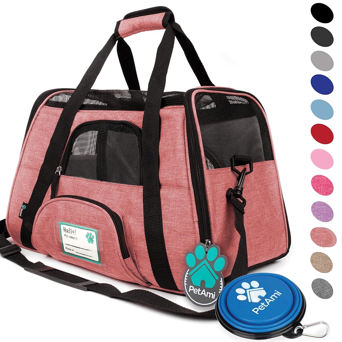 Bolso de viaje para mascotas de lado suave aprobado