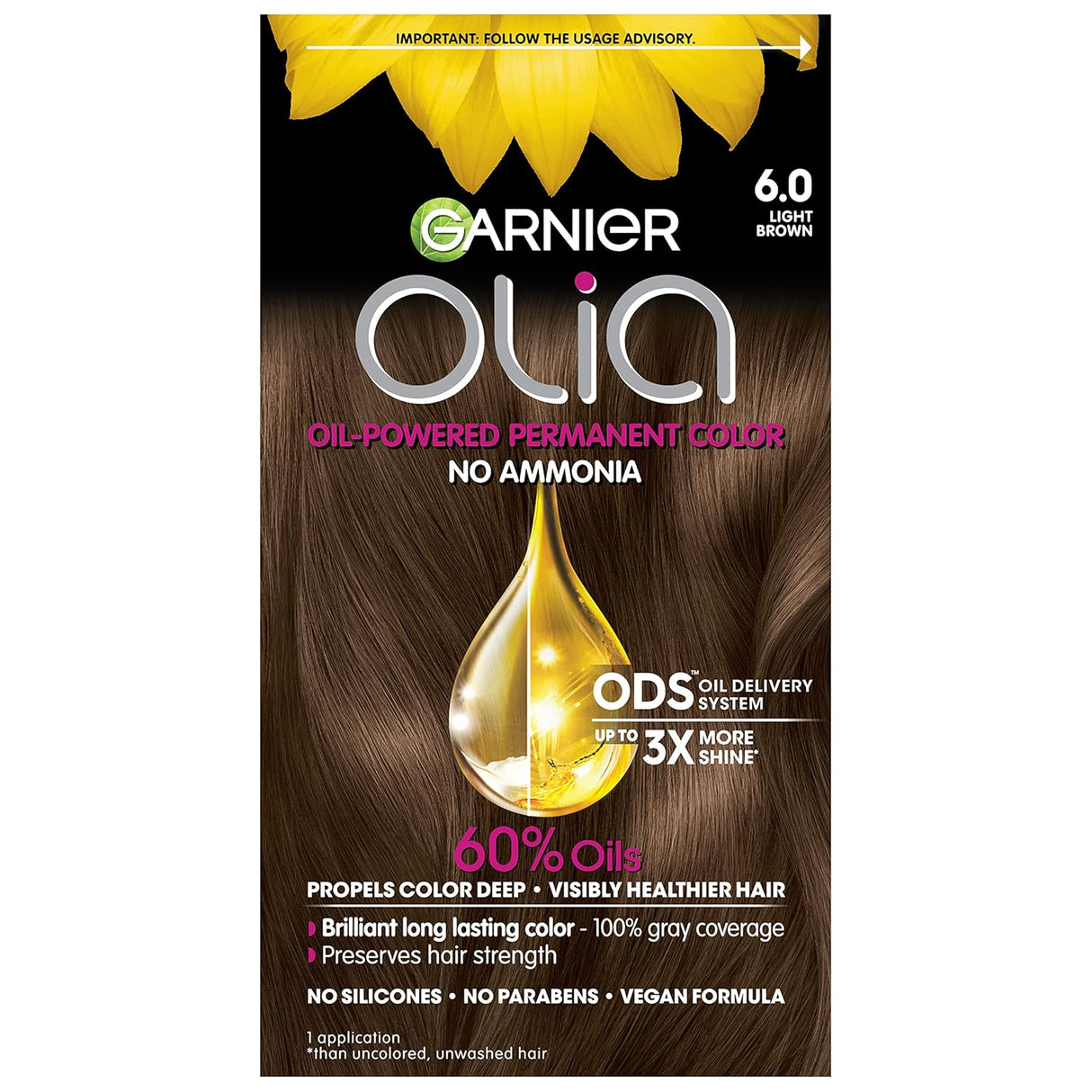 marrón claro, 1 unidad Garnier Olia Tinte permanente
