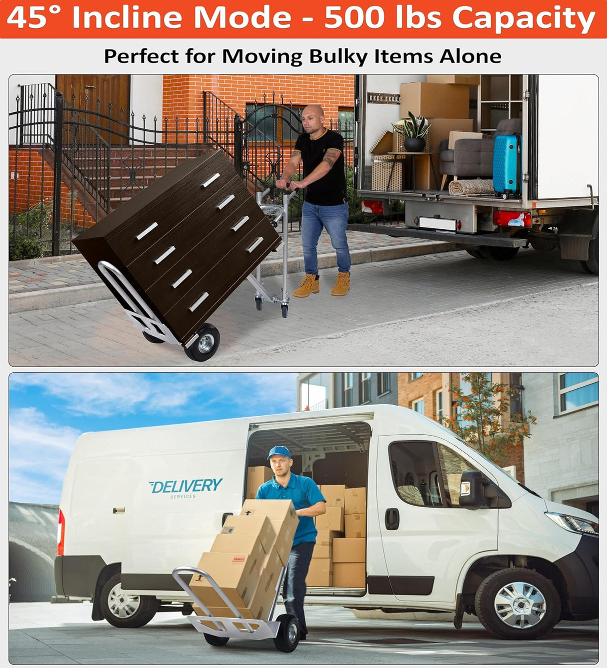 Carretilla Convertible Vergo Industrial 3 en 1 AS7A2 750 lb