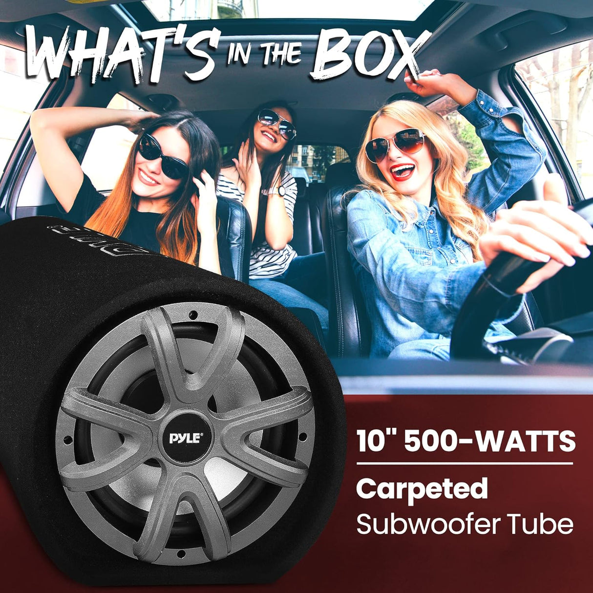Parlante de tubo subwoofer para auto PYLE PLTB101