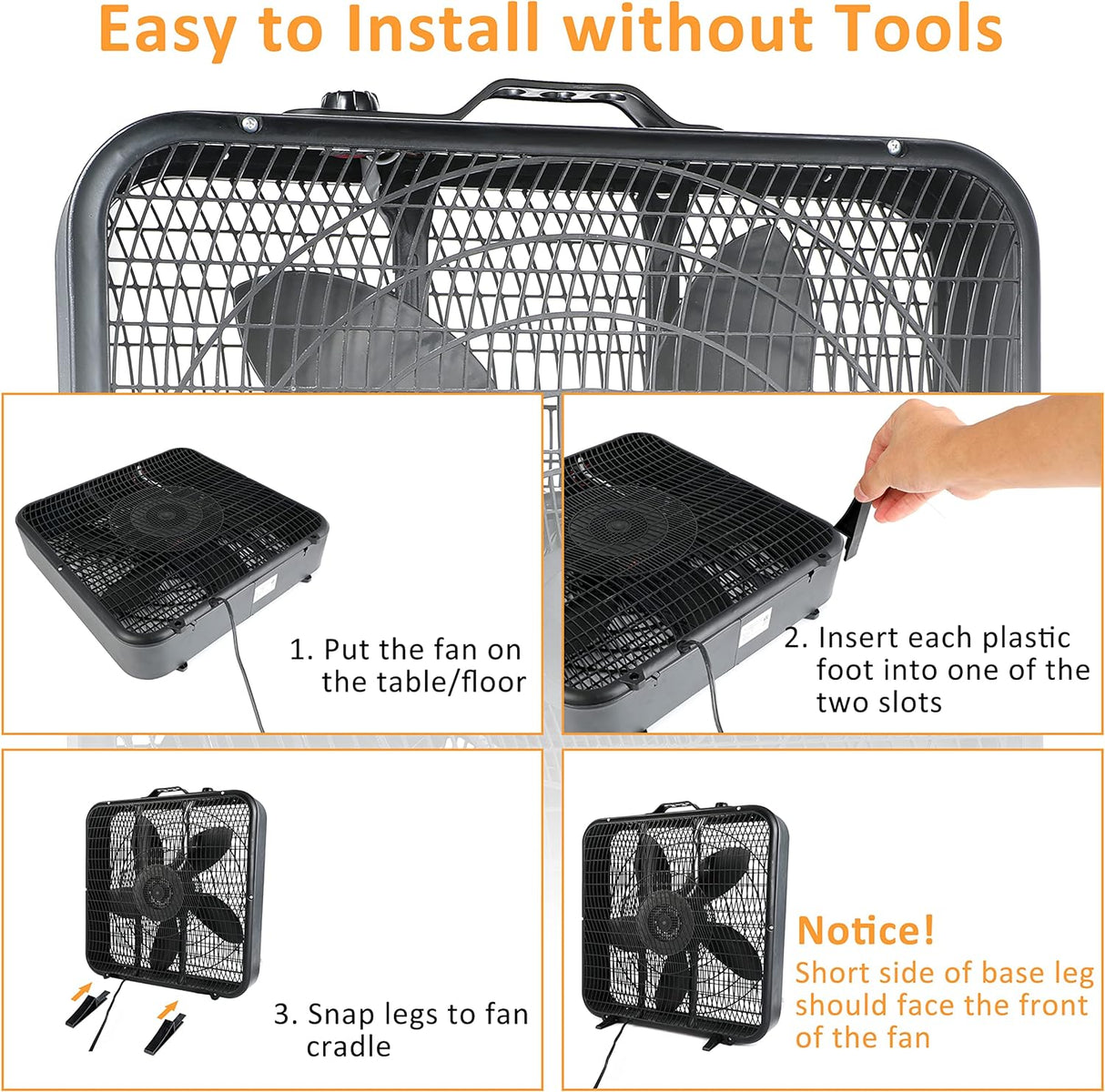 Ventilador de caja Simple Deluxe 20”, 3 velocidades, modelo 2023