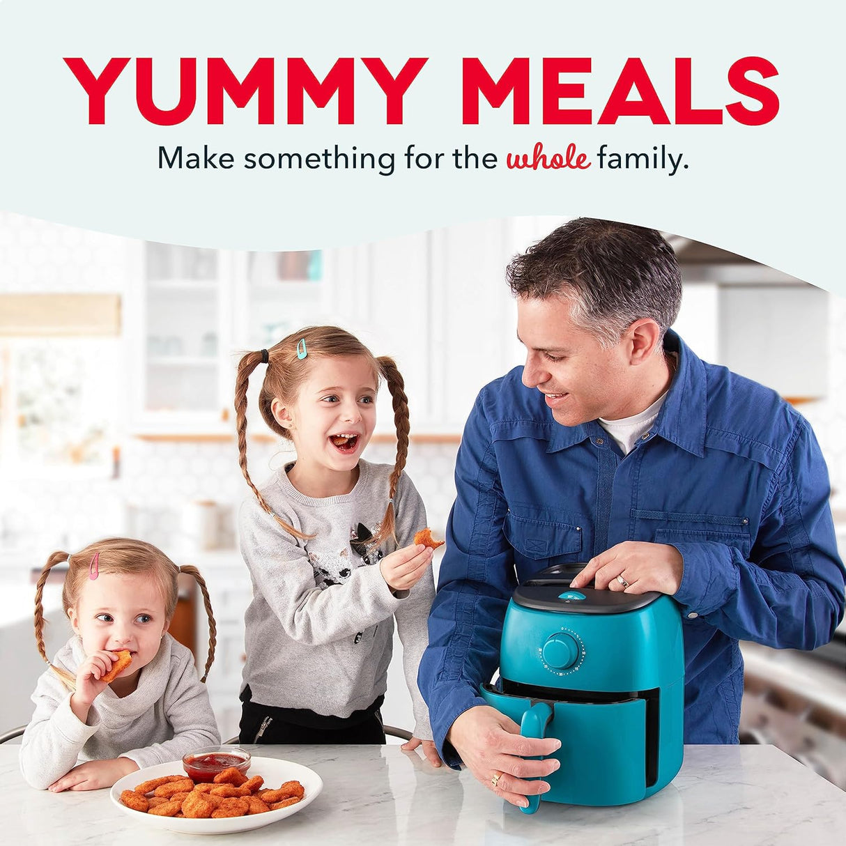 Freidora de Aire Tasti-Crisp™ de DASH, 2.6 Qt, 1000W, Compacta