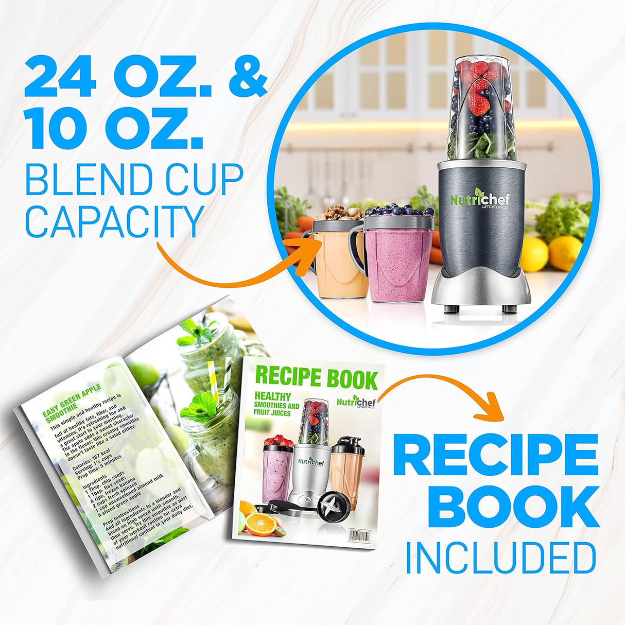 Licuadora mini profesional de 600 NUTRICHEF NCBL60