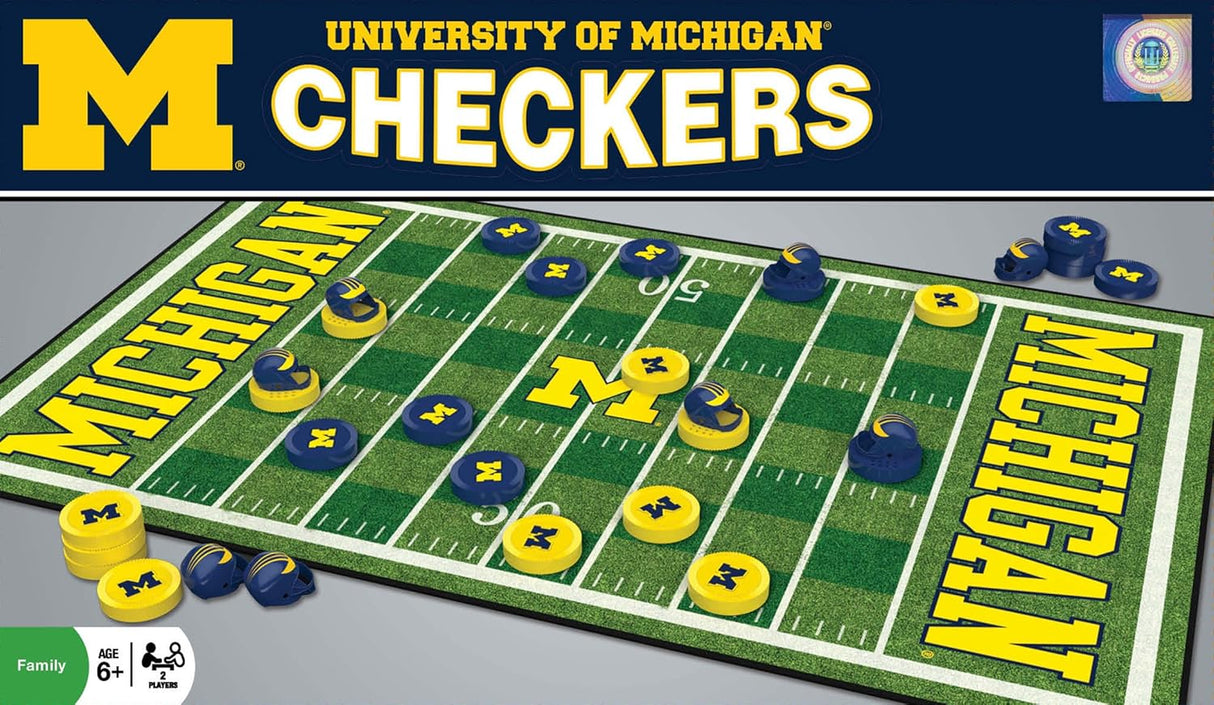 Juego de Damas NCAA - MasterPieces - Michigan Wolverines - Oficial