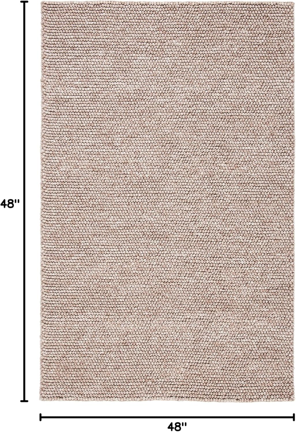 Alfombra de área de lana texturizada, modelo NAT620T-4SQ