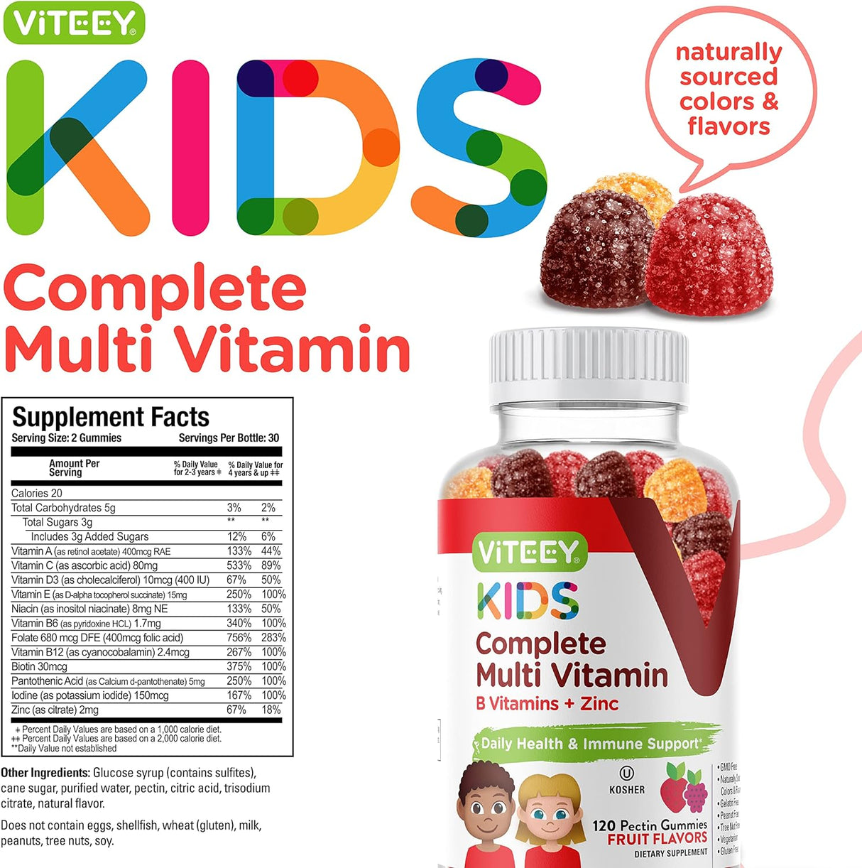 Gomitas Multivitamínicas para Niños con 12 Minerales Esenciales