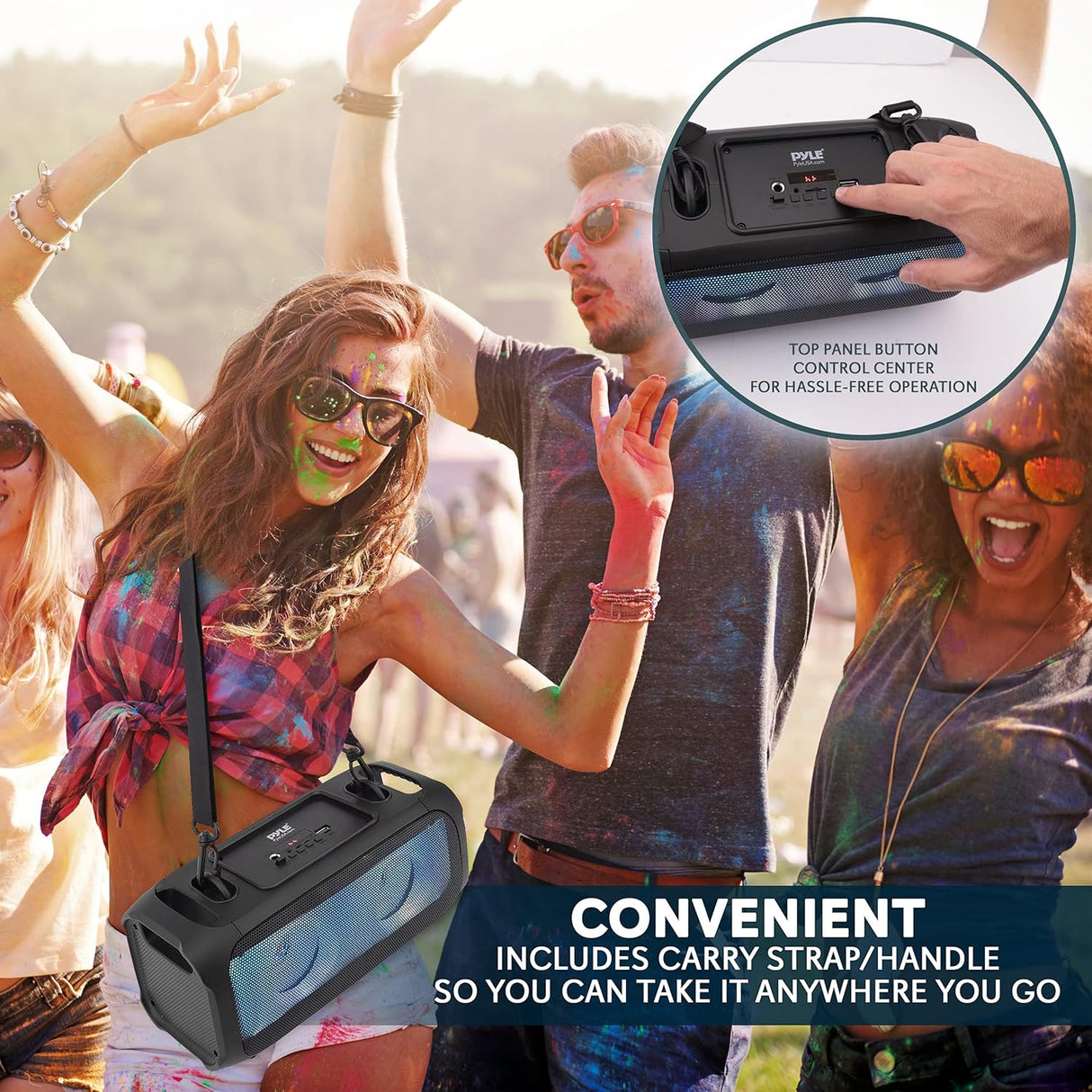 Parlante Portátil inalámbrico Bluetooth PYLE-PRO PPHP42B