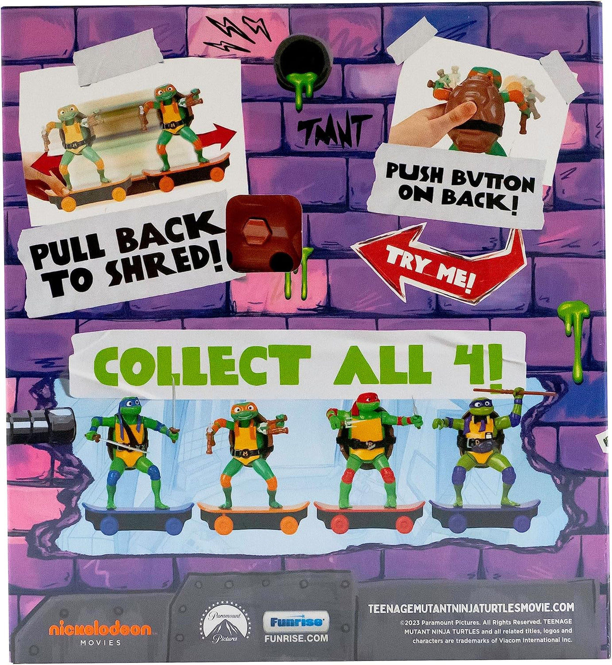 Figura de acción Michelangelo TMNT 5 con acción Shredders