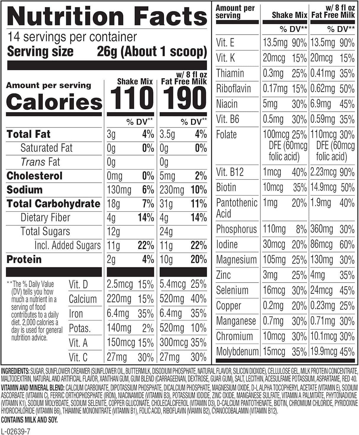 Polvo de reemplazo de comidas sabor fresas y crema original