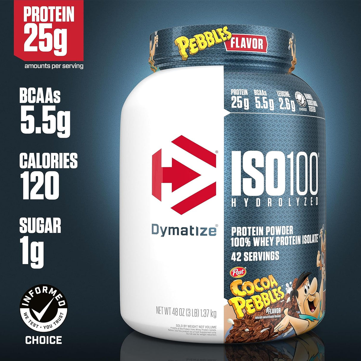 Suplemento Dymatize Proteína hidrolizada ISO100 3 libras