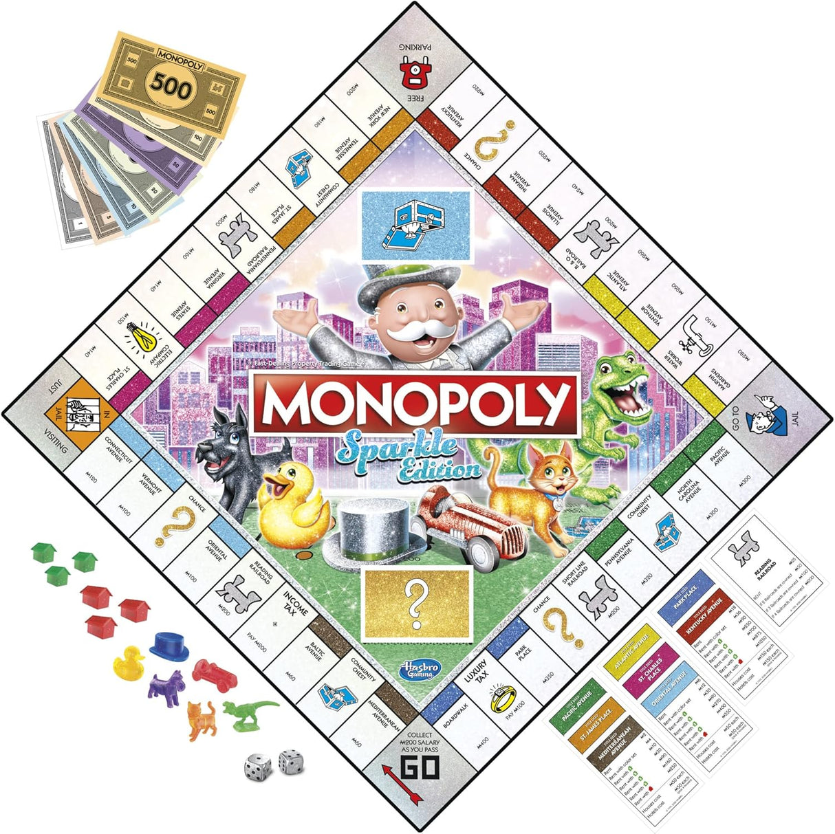 Monopoly Sparkle Edition, Hasbro Gaming, Tokens Brillantes, Exclusivo