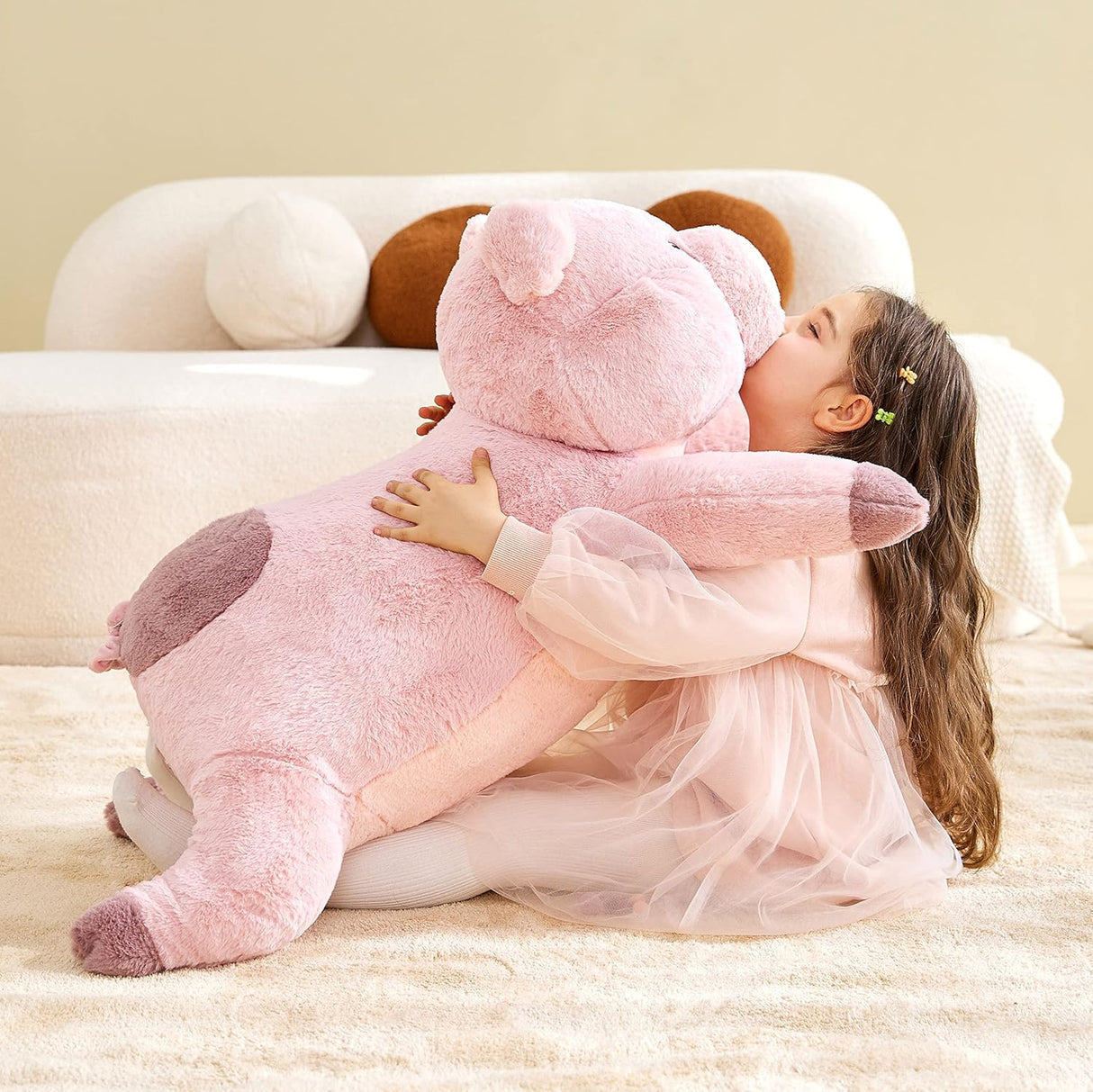 Almohada gigante, peluche de cerdo super suave