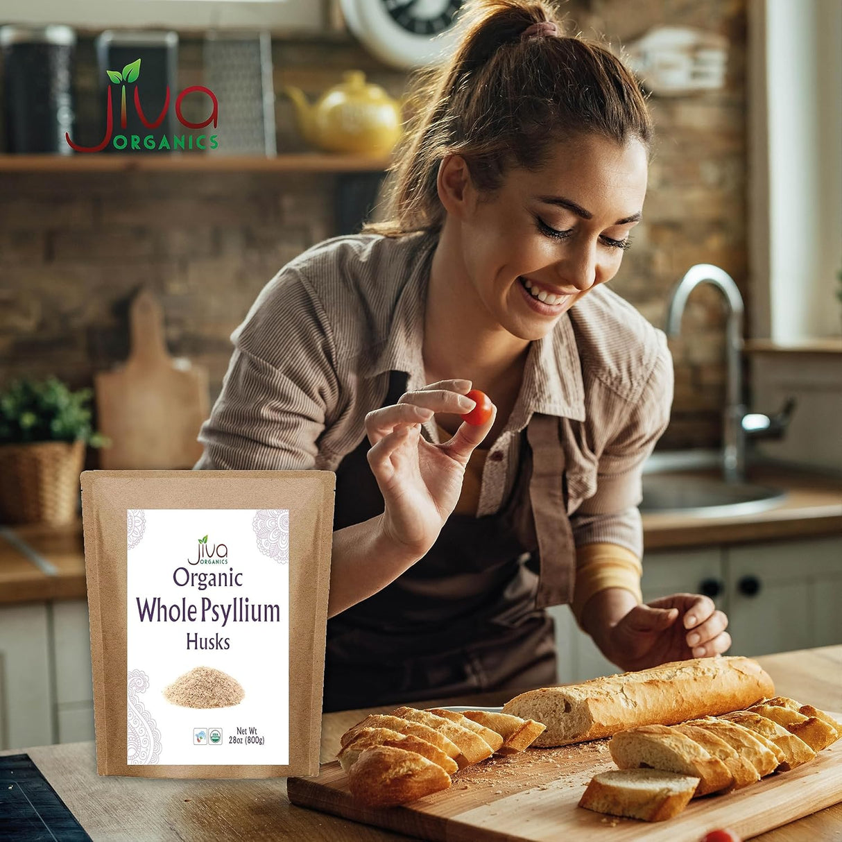 Jiva Organics Psyllium Husk 28 Oz - No GMO, Keto, Fibra Soluble