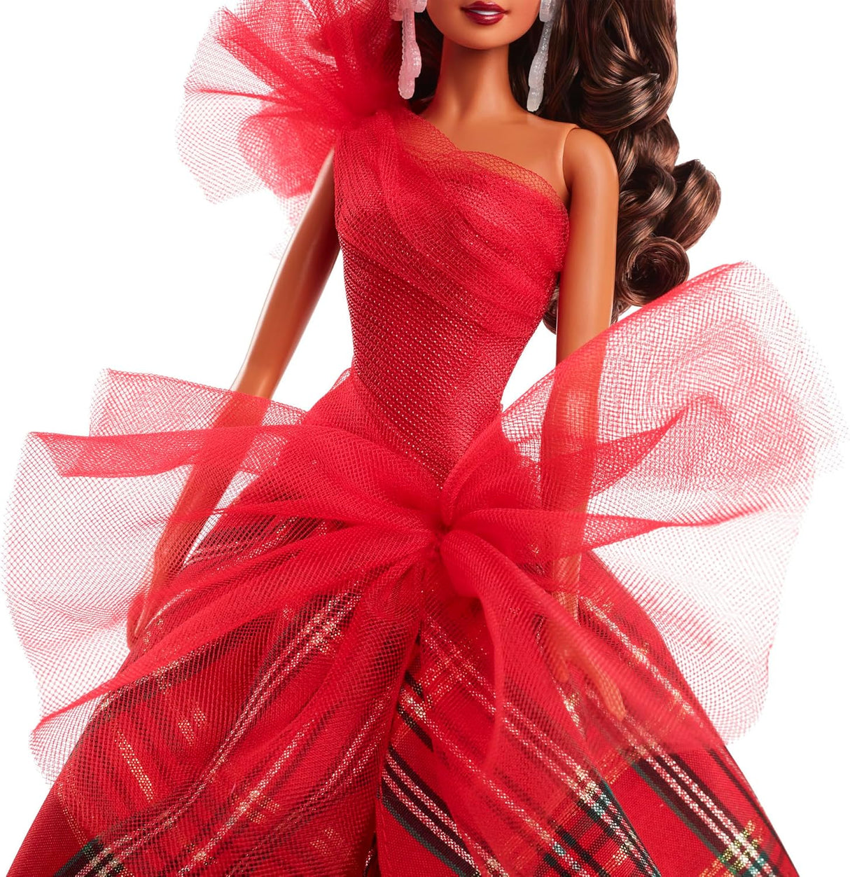 Muñeca Barbie 2024 Holiday, vestido a cuadros, Barbie Signature