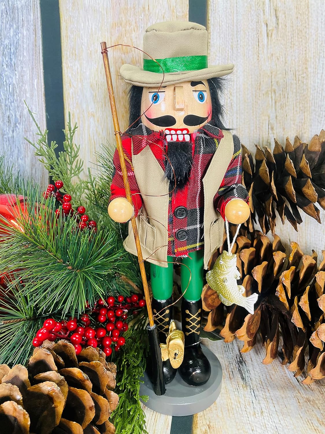 Nutcracker Pescador de Bass, Santa's Workshop, 14.5 Modelo 70201