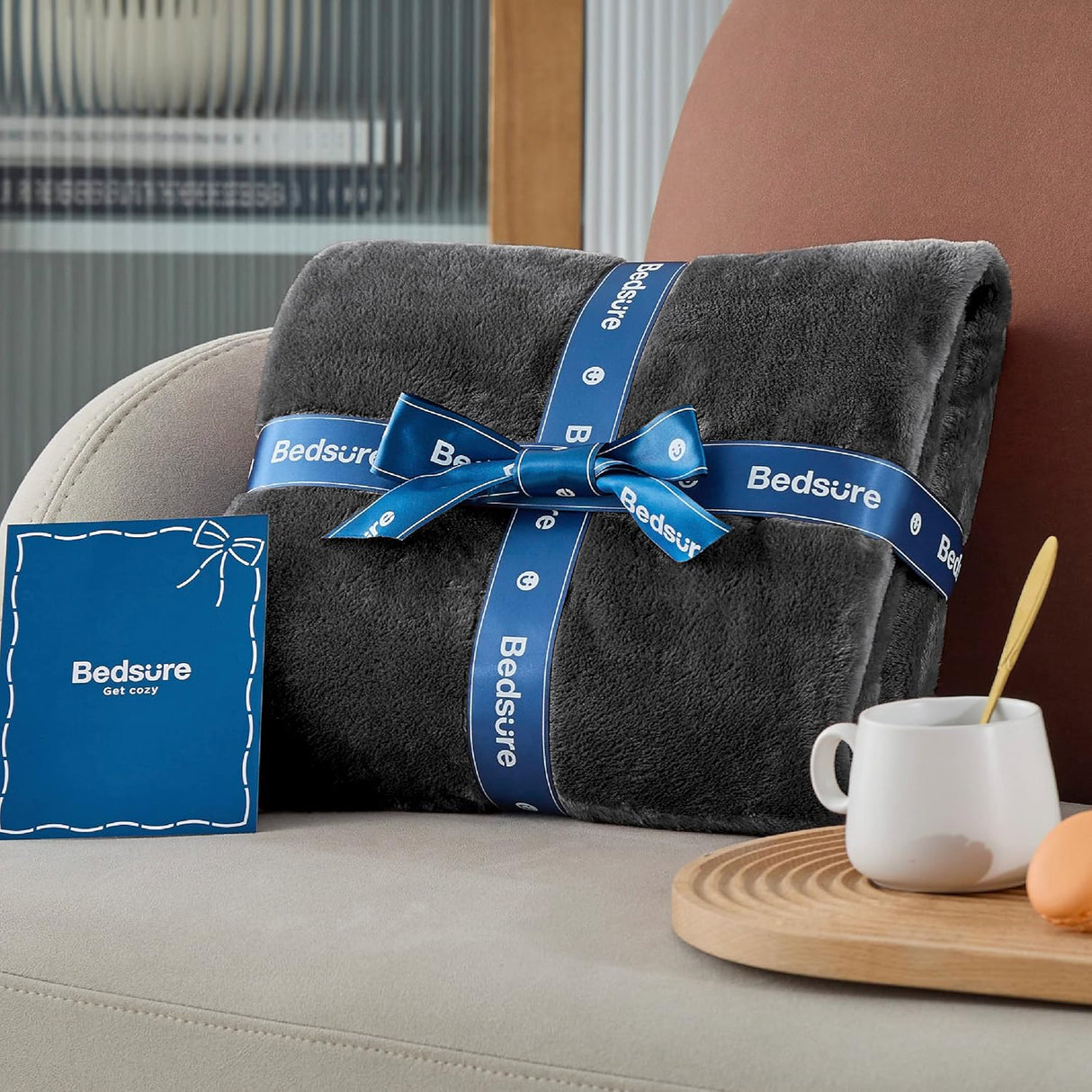 Manta suave Bedsure, ligera y de lujo, 90x90 pulgadas