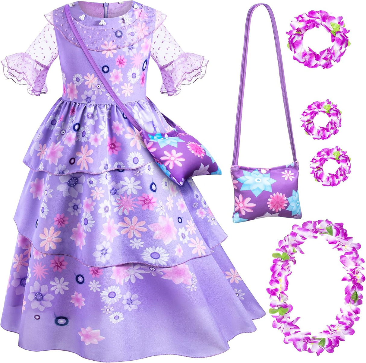 Disfraz de princesa Mirabel Isabella Encanto 6-7 años