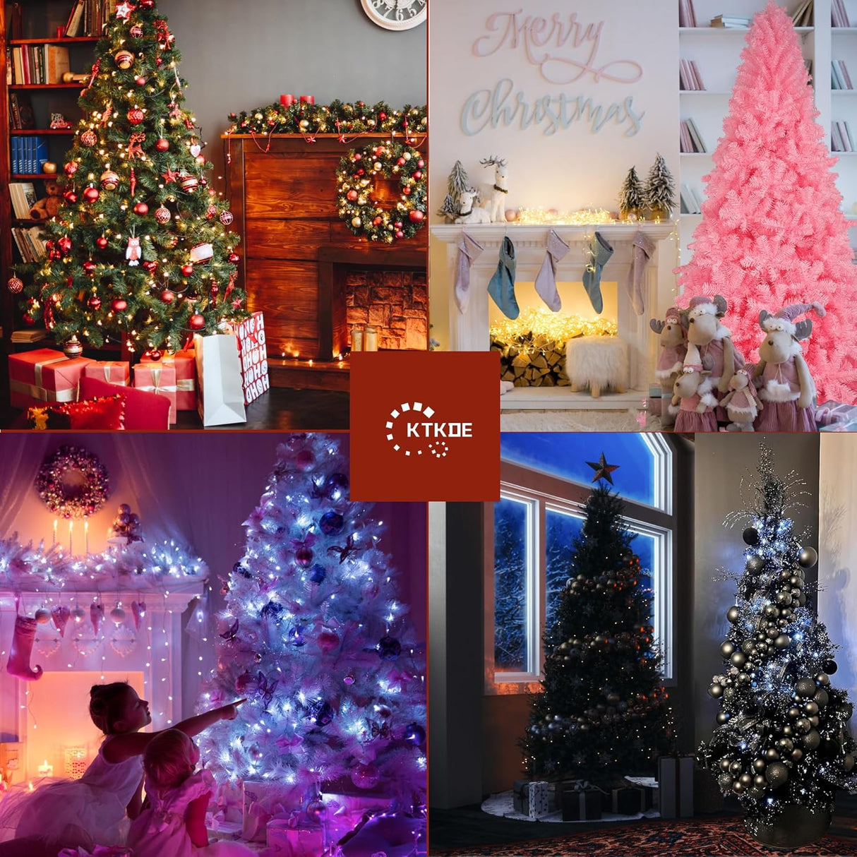 Árbol de Navidad Artificial KTKDE 7.5ft, 1450 puntas, 300 LED