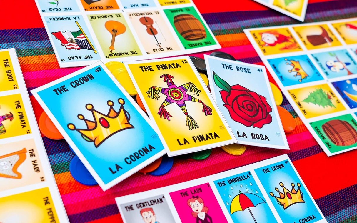 Kit de Bingo Mexicano - Juego Bilingüe para 10 Jugadores