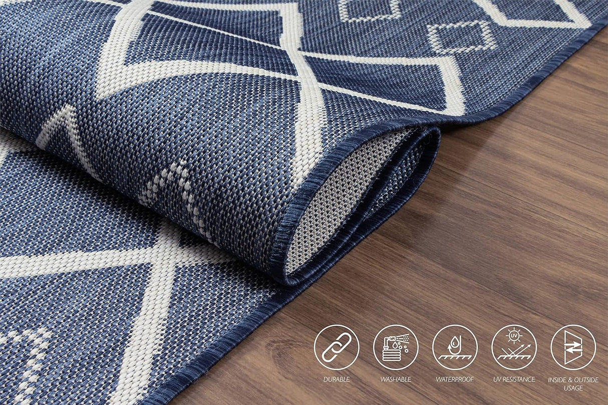 Adiva Alfombra Interior-Exterior Resistente 5' x 7