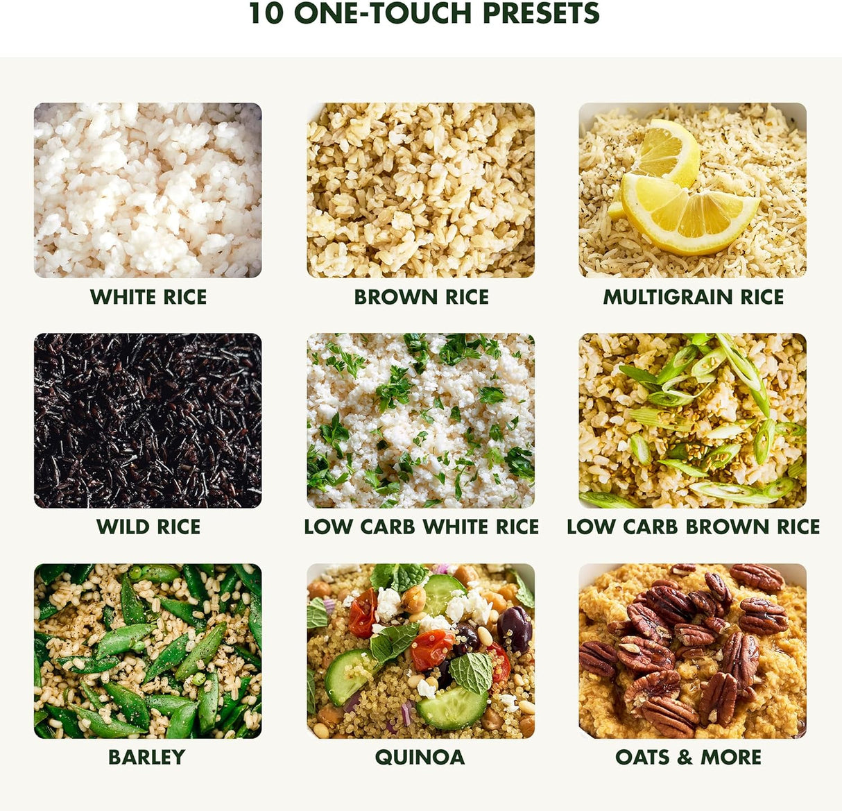 Arrocera Eléctrica GreenPan, 4 Tazas, 10 Presets, Saludable