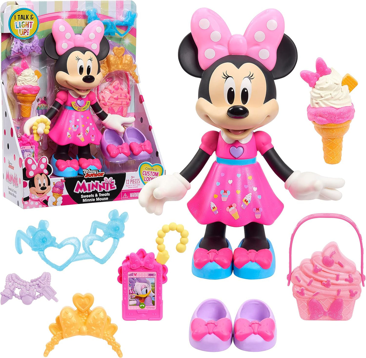 Muñeca Interactiva Minnie Mouse, Disney Junior, 10 Pulgadas