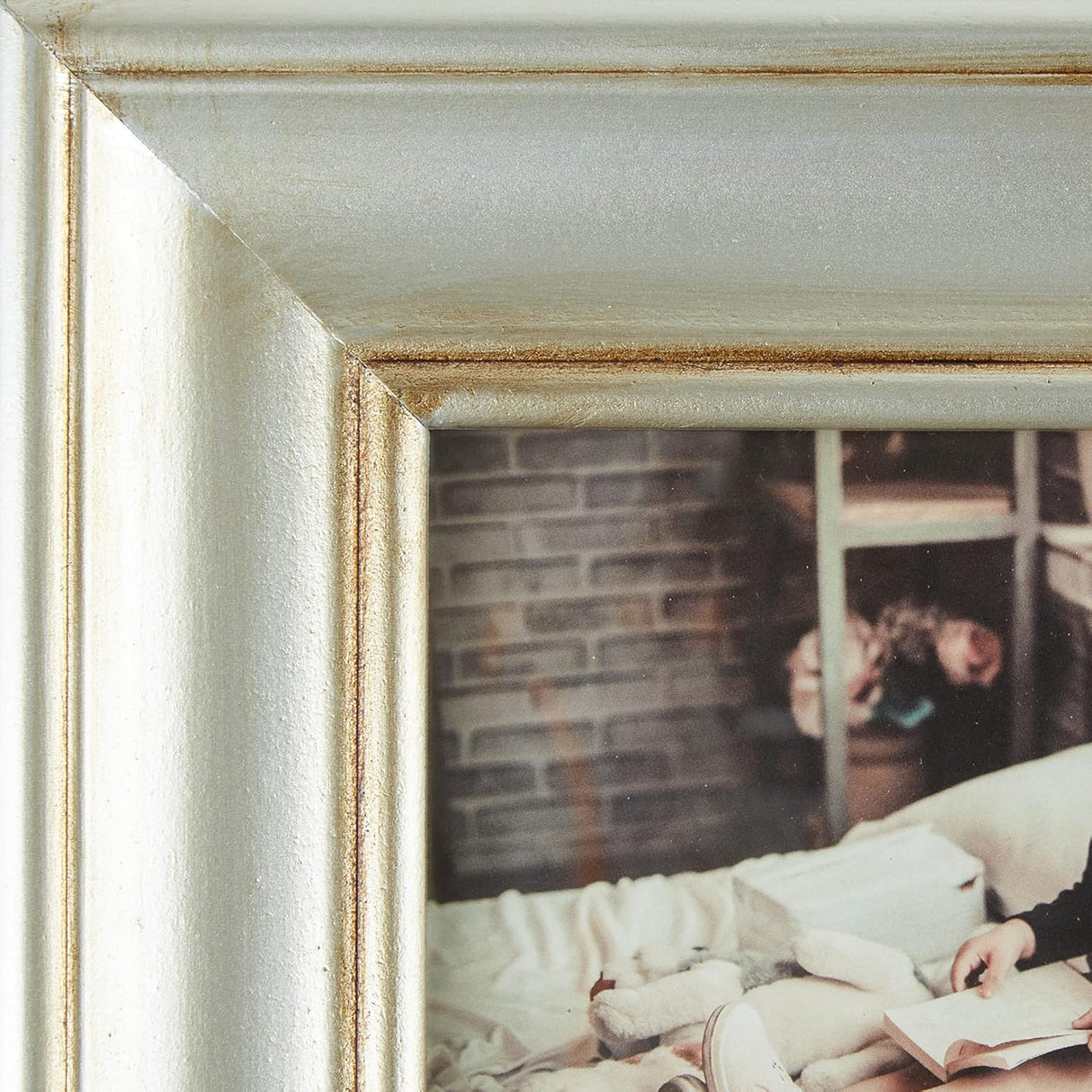 DII Colección de portarretratos, color plateado antiguo