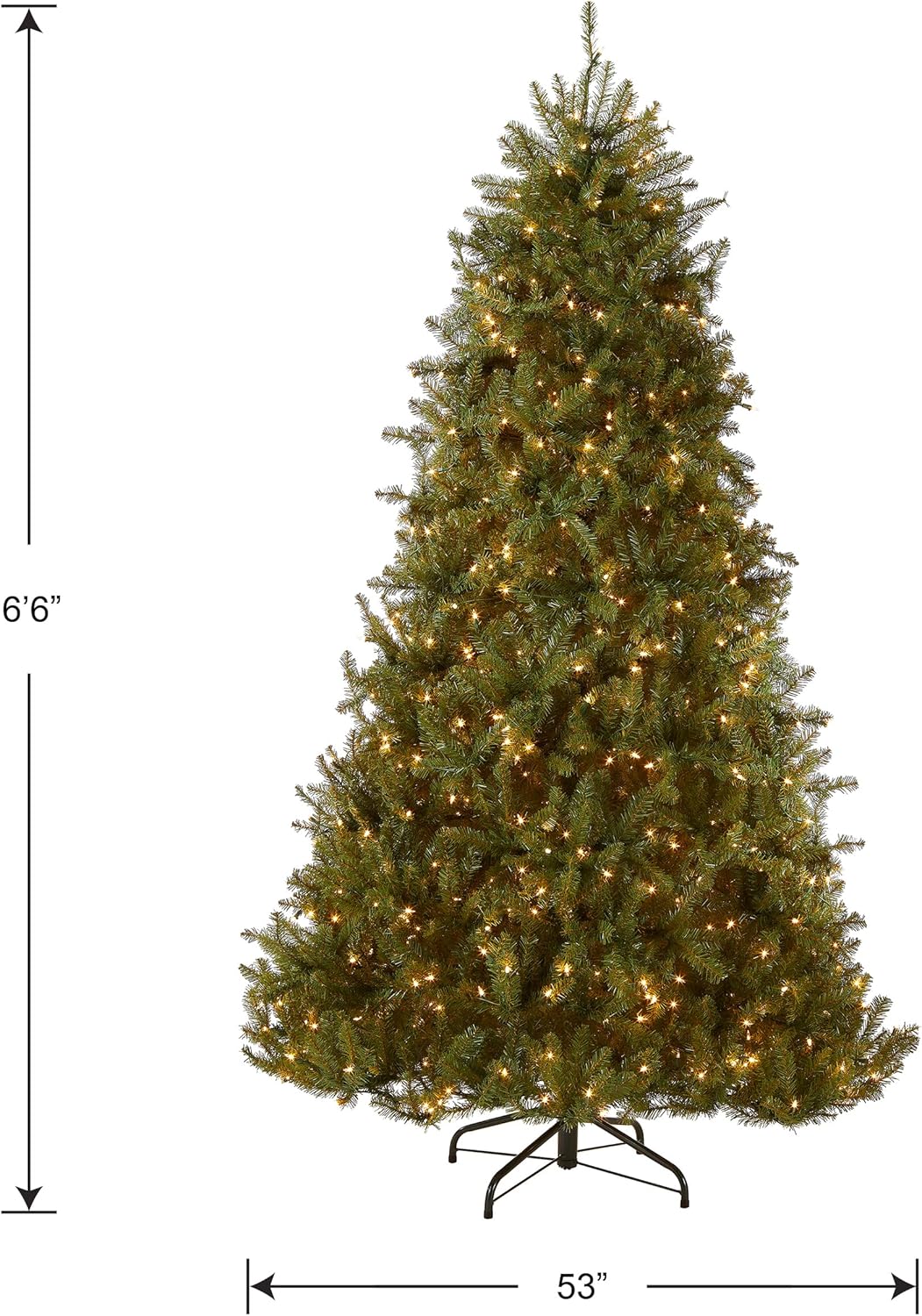 Árbol de Navidad artificial preiluminado, modelo Dunhill Fir