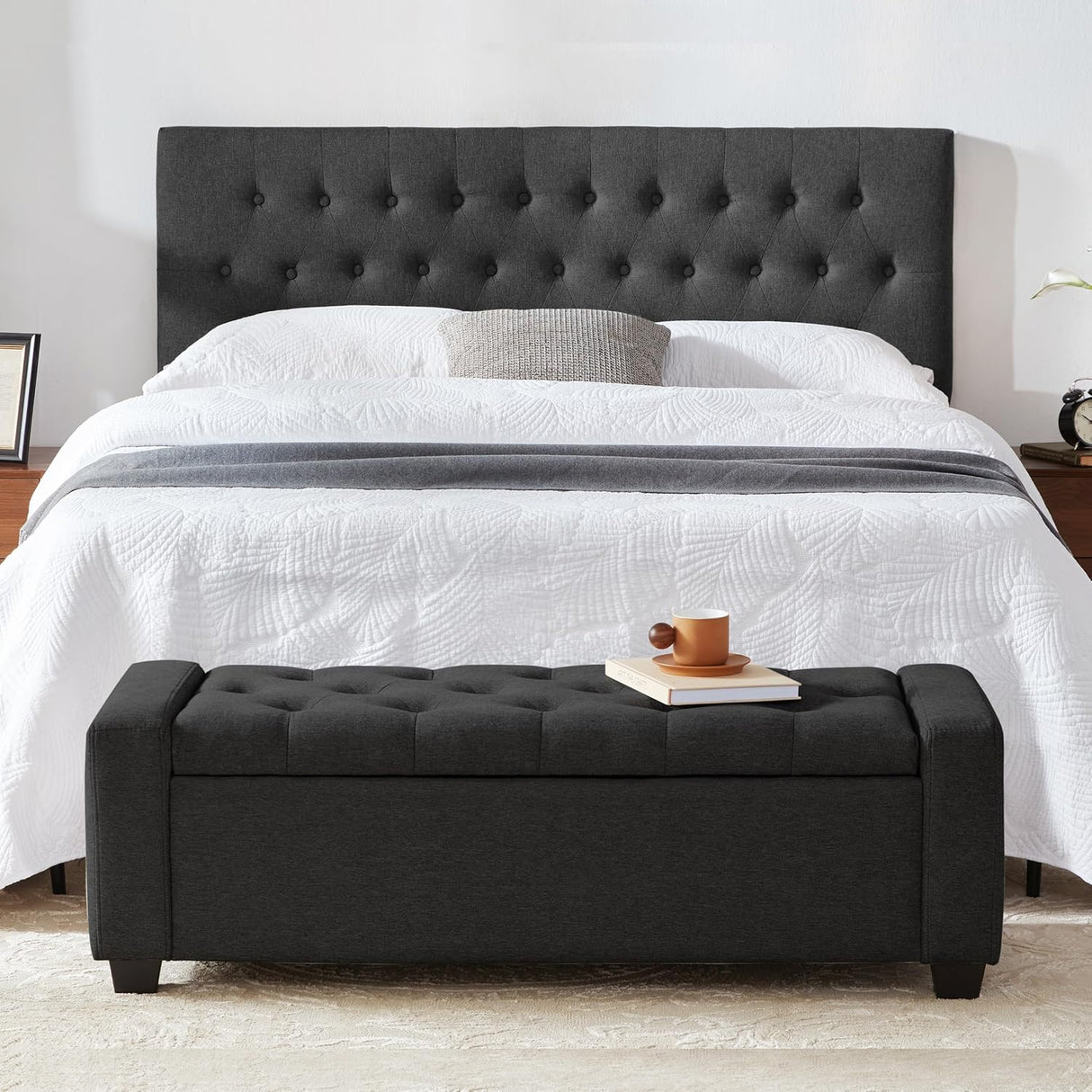 Ottomana de Almacenamiento con Bisagra de Seguridad