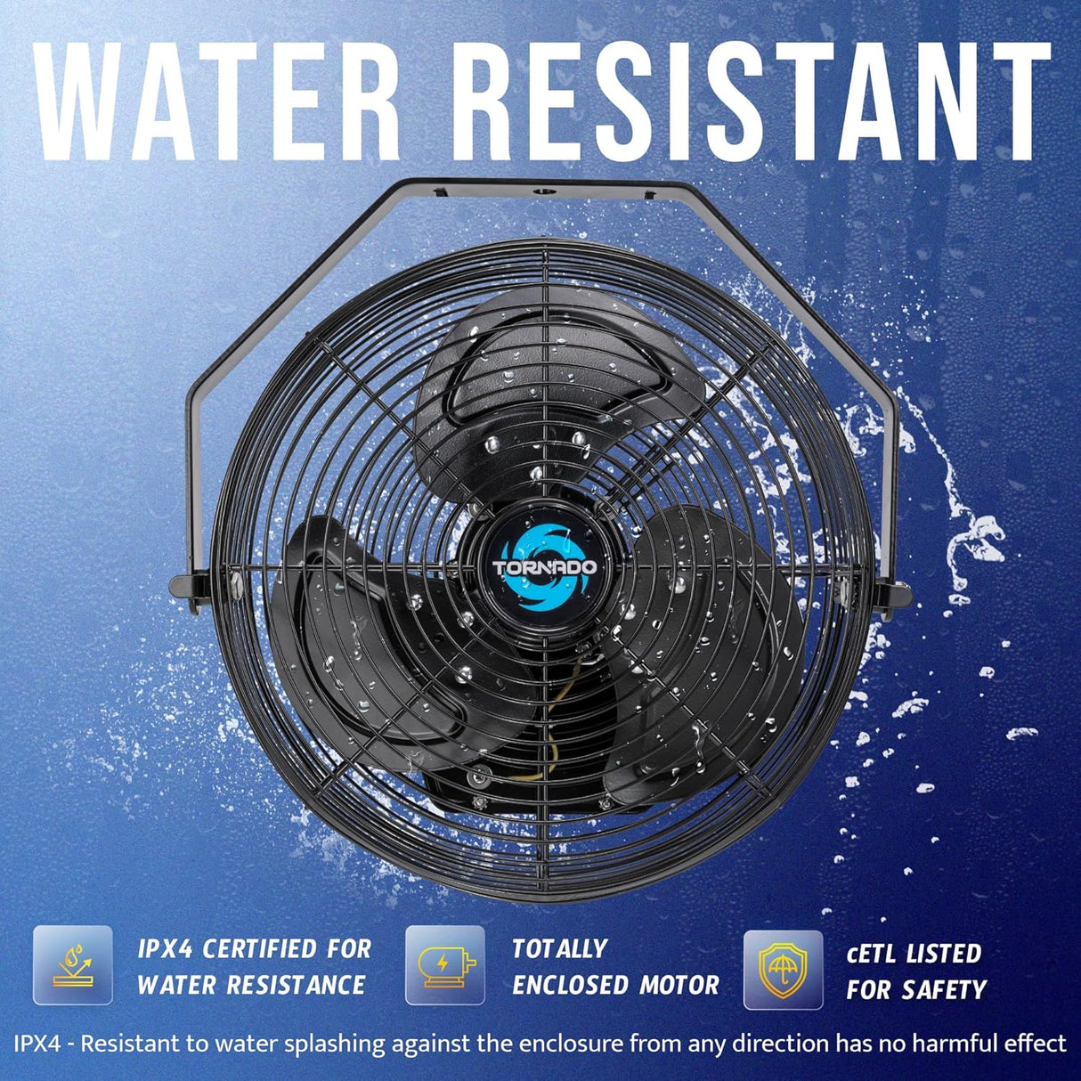 Ventilador Industrial Tornado 12 Alta Velocidad IPX4 TEAO 3 Velocidades