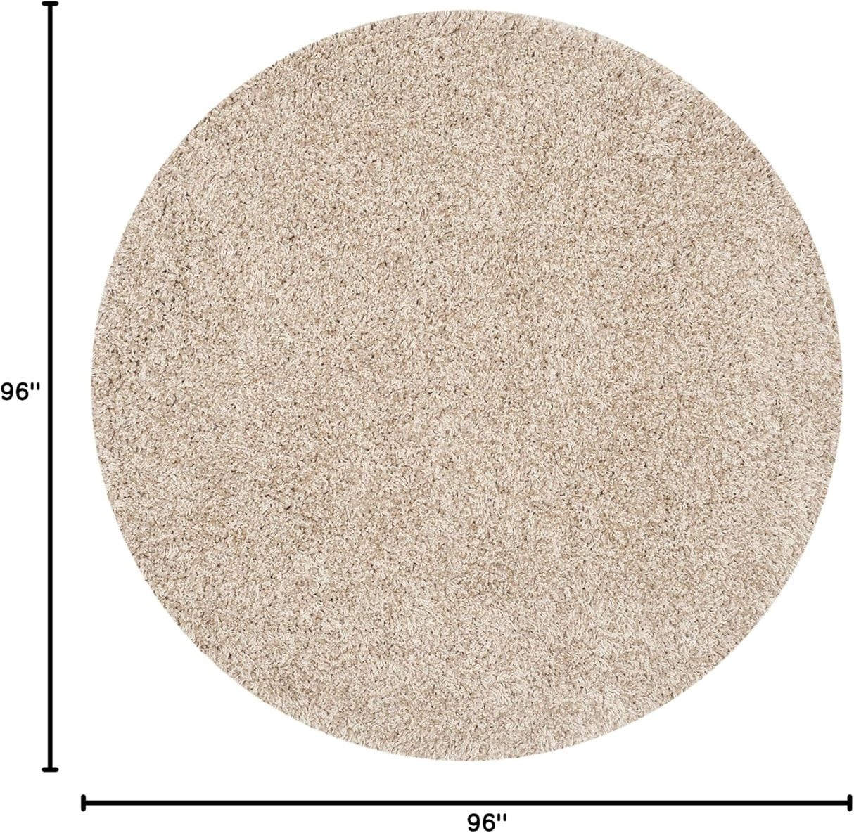 Alfombra Redonda de Pila Alta, Antideslizante, Modelo SG151-1313
