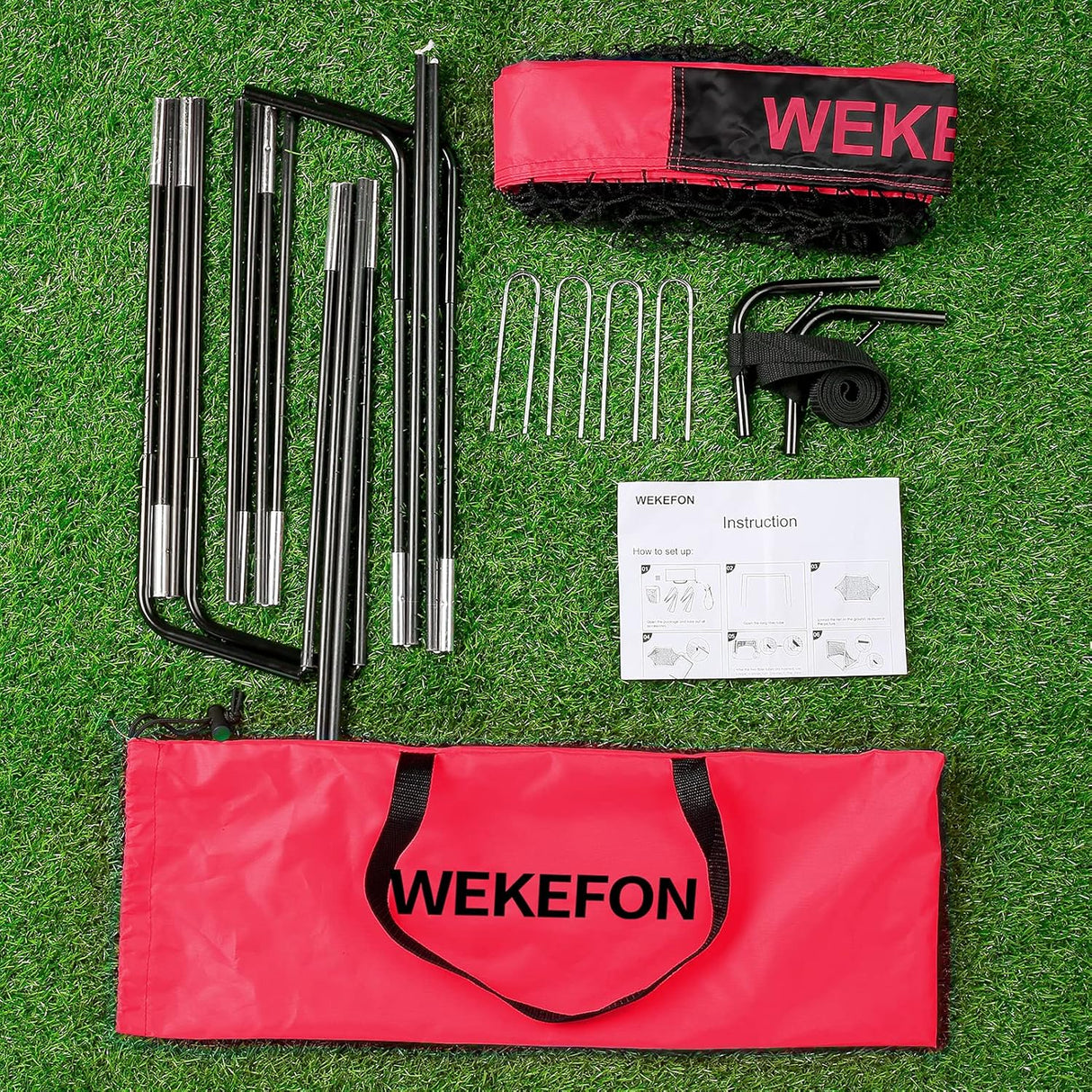 Red de futbol portatil con bolsa transparente